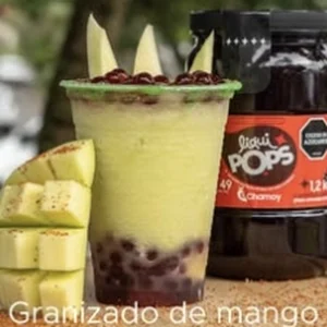 Granizado de mango con perlas explosivas